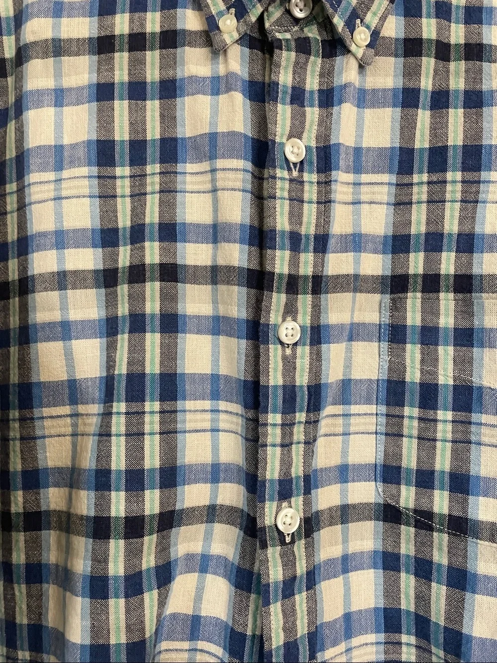 J. Crew Blue Plaid Button-Down Shirt